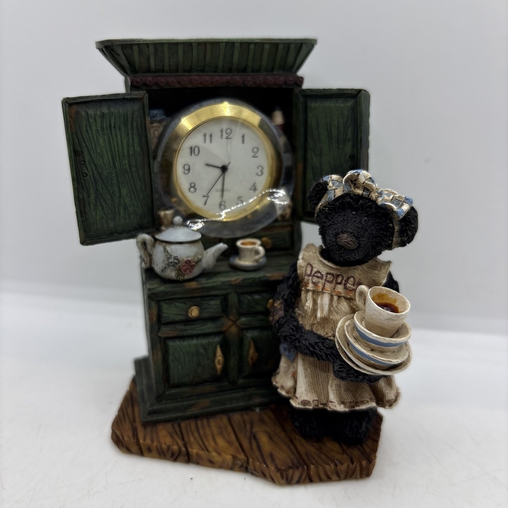 1999 St. Martin's Bear Lovers‎ Collection Pepper Bear With Clock - Not Working
